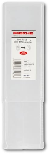 WERHE Adapter SDS Plus auf SDS Max – SDS-Max Zubehör mit SDS-Plus Hammer nutzen – Rotation und Schlag – hergestellt aus Werkzeugstahl, Kunststoff – 200 mm Länge, 0,77 kg - Image 4