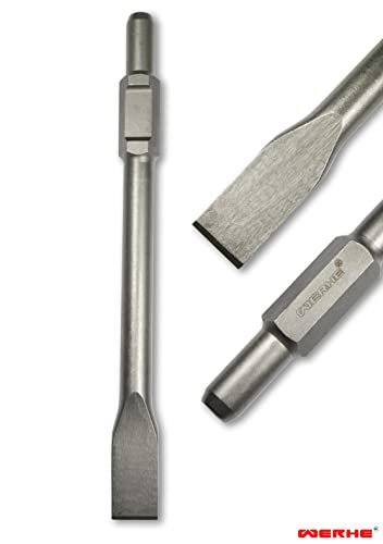 WERHE Profi SDS HEX Flachmeißel 35 x 410 mm Sechskant-Aufnahme 30 mm für Abbruchhammer Flach Breit Meißel Meissel - Image 4