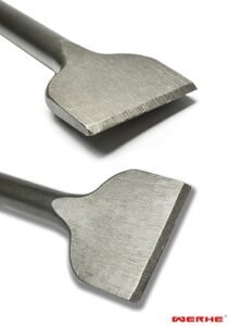 WERHE Profi SDS Plus Spatmeißel Flachmeißel 40 x 250 mm Breitmeißel Spat Flach Meißel