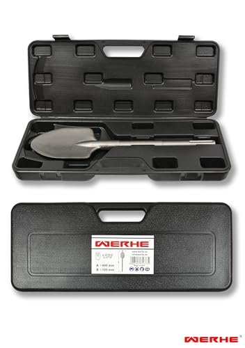 WERHE ® Profi SDS Max Spitz Schaufelmeißel 105 x 440 mm SDS Max Aufnahme 18 mm für Bohrmaschine Bohrhammer Meissel Kunststoffkoffer - Image 10