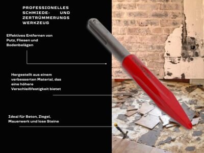 WERHE® SDS Plus Spitz 14 x 150 mm – Spitzmeißel zum Stemmen von Beton – betonmeißel für Fliesen entfernen – Zubehör Bohrhammer und Abbruchhammer - Image 8